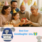 Granddaughter Gifts from Grandma Grandpa, Handmade Crochet Elephant Doll, Cute Emotional Support Animal Gift for Granddaughter, Inspirational Birthday Graduation Gift Idea