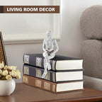 GRAPMKTG Home Decor Pulp Reading Women Thinker Statue Aesthetic Sculpture Room Decor Modern Abstract Decoration on Shelf Table Desk for Living Room Office Bedroom E