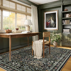 Traditional Design Vintage Floral Area Rug 5 x 7,Washable Area Rugs - Perfect for Living Room, Bedroom, Pet & Child Friendly, Nursery - Stain & Water Resistant Non-Slip, Dining Room Decor