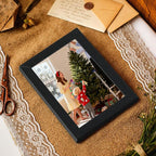 Lyeasw 4x6 Picture Frames Black 12 Pack, Matted Wood Grain Lightweight 4 x 6 Photo Frames for Wall Collage and Desk & Home Decor, with Horizontal or Vertical Placement.