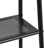 IRIS USA Clothes Rack with 4 Metal Shelves, Freestanding Clothing Racks for Hanging Clothes, Easy to Assemble, Standing Metal Sturdy Garment and Accessories Rack, Small Space Storage Solution, Black