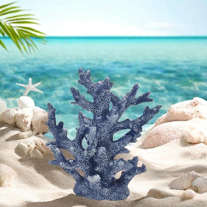 Etlemonde Beach Coastal Decor Coral Reef Home Decor Coral Statue Sculpture Home,Desk,Bathroom,Desktop Shelf Statue,Marine Themed Gifts