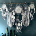5 Pack Bohemian Ornaments,Dreamcatcher Gift Boho Native American Decor, Handmade Dreamcatcher for Girls, Boys, Adults, Kids Room,Witchy Gifts (Gray)