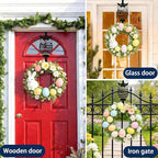 Easter Wreath Hangers for Front Door, Holiday Decorations.Owl Over The Door Hooks 15" Metal Daily Front Door Hangers Sturdy Wreath Holder for Xmas Party Festival Front Porch Home Deco