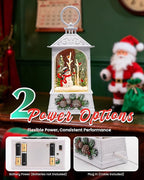 Christmas Snowman & Cardinal Snow Globe Light up Lantern with 8 Songs, 8" White Christmas Snow Globes for kids adults, 6H Timer & Dual Power Snowglobes Christmas Decorations Indoor Gifts for Women Men