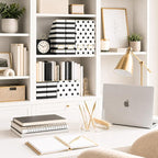 BLU MONACO | Cardboard Magazine File Holder Set of 4 | Vertical Magazine File Holder for Desk and Shelves | Standing File Holder for Classroom School Paper Storage