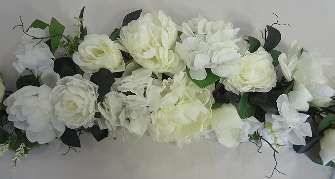 32" Rose Peony Hydrangea Swags for Wedding Party Home Garden, Wedding Arch Garden Wall Decoration, Weddings, Cream