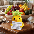 Funny Gifts, Emotional Positive Support Pineapple, Handmade Crochet Pineapple Knitted Doll Gifts for Women, Boys, Girls.