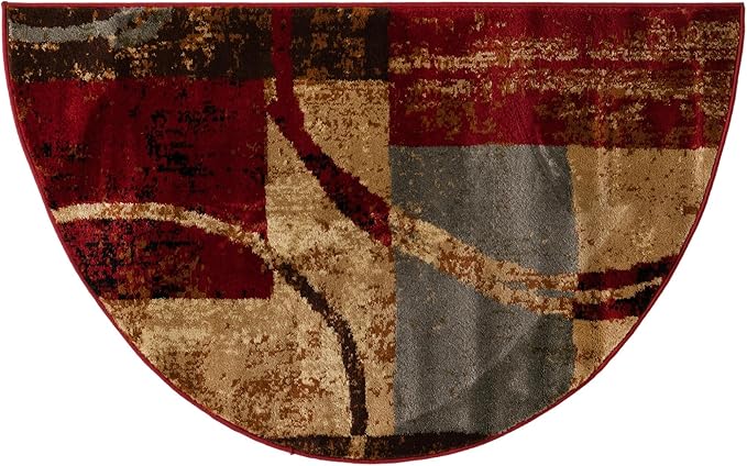 Unique Loom Barista Collection Area Rug - Kouillou (2' 7" x 4' 1" Hearth, Multi/Brown)