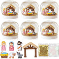 6 Sets 36 Pcs Nativity DIY Snow Globe Craft Kits Water Globes Making Kit with Mini Figurines Accessories Make Your Own Jesus Crafts for First Communion Holidays Party Favors Home Decor