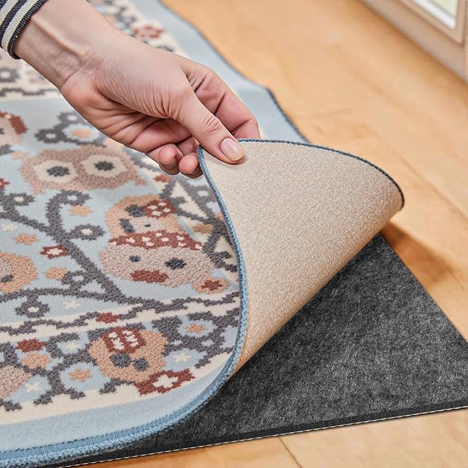 Waterproof Rug Pad, 2x3 ft Under Area Rug Carpet Pad, Non Slip Rug Pads for All Floors and Hardwood Floors Finishes, Keep Carpets in Place Soft and Prevent Rug from Wrinkling or Buckling