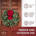 Haute Decor Adapt Adjustable Wreath Hanger, Top & Length Adjustable - Antique Brass - Over The Door Wreath Holder That Fits Almost Any Door Size