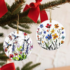 Flower Hanging Ornament, Christmas Ornaments, Xmas Decorations for Tree, Ornaments for Christmas Tree, Holiday Ornament, Flower Themed Gifts, Holiday Party Gifts, Xmas Gift Ideas - Wildflower