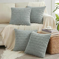 Fancy Homi 4 Packs Decorative Throw Pillow Covers for Living Room Couch Bed, Modern Farmhouse Boho Home Décor Accent Cushion Case, 14" x 14", Grey Blue