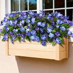 Artificial Fake Flowers for Outdoor, 6 Bundles UV Resistant Faux Plants Decoration Silk Flowers No Fade Plastic Flowers for Outside Planters Home Porch Patio Yard Garden Decor