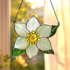 Narcissus December Birth Month Flower Acrylic Suncatcher, Flower Suncatchers for Window Hangings, Stained Glass Effect Garden Decor, Gift for Mother's Day, Mom, Grandma, Wife, Women