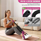 Upgraded Multifunction Pedal Resistance Band with Handle, 50LBS Thickened Resistance Bands for Core/ABS, Arm, Waist, Abdomen, Leg Workout, Portable Sit Up Exercise Equipment for Women
