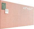 Large Cork Board for Office, 8 Pack Felt Wall Tiles with Slat Wall Paneling and Safe Removable Adhesive Tabs, Felt Bulletin Board Pin Board Cork Boards for Walls - Pink