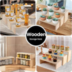 3-Tier risers display stands, Wooden Retail Display Rack for retail Rustic Tabletop Display rack for cupcakes, collectibles,jewelry, perfum, Funko Pop Figures