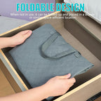 105L Extra Large Storage Bags for Blankets, King Comforters, Bedding, Clothes, Pillows, Sheets - Closet Organizers and Storage with 4 Handles & Clear Window, Foldable & Breathable (Grey, 2pack)