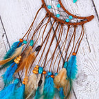 MEXIDAWN 3 Pack DIY Feather Dream Catcher Kits Turquoise Wall Hanging Boho Decor Handmade Dream Catcher for Adults