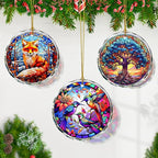 Hummingbird Stained Glass Ornament - Christmas Tree Decoration, Gift Exchange Present Idea