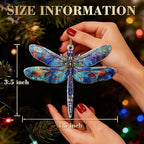 for Dragonfly Suncatcher Hanging Decor: Dragonfly Gifts for Women, Acrylic Stained Glass Effect Ornament, Unique Lucky Birthday Graduation, Perfect for Home Office Door