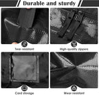 6 Pack Extra Large Heavy Duty Moving Bags with Reinforced Zipper & Wide Handles, Moisture-Resistant Storage Bins Packing Cubes for Clothes, College Dorm, Travel, and Home Organization, Black