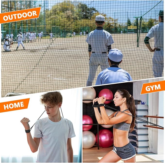 Zomiboo Baseball Bands Sports Resistance Exercise Bands Arm Strength Training Softball Baseball Pitching Training Workout Equipment for Youth Adult