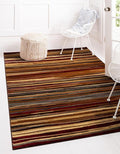 Unique Loom Barista Collection Area Rug - Icatu (7' 1" x 10' Rectangle, Beige/Brown)