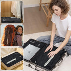 ONTYZZ Vacuum Bags for Travel, Reusable Vacuum Compression Bag, Recycled IPX8 Waterproof Space Saver Bag for Luggage/Camping/Home Storage (2 Pack with Air Pump-Black)