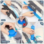 20 Jumbo Vacuum Storage Bags, Vacuum Seal Bags for Clothing Space Saver Compression Storage Bag with Hand Pump Extra Large for Clothing Travel Comforters Blankets Pillow Bedding Duvets Clothes