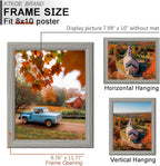 KTKDE 8x10 Picture Frame Set of 5, Wooden frames Grey, Vertical & Horizontal Wall Hanging for Wall or Tapletop Display,Studio Gallery Photo Frame for Photos, Posters & Art Prints