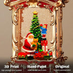 Snow Globes Lantern Home Decor Accent for Child Santa Claus Tree Auto Snowfall Glitter Music Collection with 6H Timer USB/Battery Powered 12.5 inch
