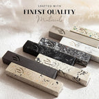 SURI Mezuzah for Door – 7 Inch Marble Cream Concrete Mezuzah Case with Printed Scroll, Self-Stick Jewish Entry Design, Fits a 6 Inch Scroll, Gift Box Included