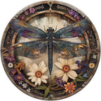 Vintage Dragonfly Sign Metal Sign Retro Round Tin Sign Aluminum Sign for Farmhouse Yard Home Bar Bedroom Wall Decor 8 Inch