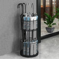 Metal Round Umbrella Holder, Umbrella Stand Rack for Entryway, Freestanding Umbrella Organizer, Cane Walking Stick Holder for Home Office Hotel(55x30(21.6"x11.8"), Black)