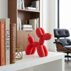 Resin Balloon Dog Sculpture - Collectible Figurines Decor for Home | Office Desktop Resin Decors Balloon Dog Decor (Red)