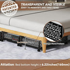 Under Bed Storage Containers with Wheels, Under Bed Shoe Storage Organizer Drawer, Tool-free Assembly Metal Storage Containers for Bedroom Clothes Shoes Blankets -2PCK