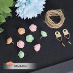 AKTOP Black Cork Board with Linen 16.7" X 11", Small Framed Bulletin Board for Wall, Hanging Pin Board Picture Board for Home Office Decor, Cute Vision Board with 8 Pushpins