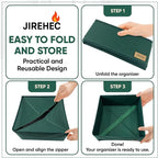 Drawer Organizer Clothes – Set of 6 Foldable Fabric Storage Bins for Dresser & Closet, Strong Structure, Fragrance Sachets Included, Organize Underwear, Socks, Baby Items, Green