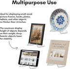 Americanflat Acrylic Easel Stand - 6" Tabletop Easel and Plate Stand - Set of 4 - Lightweight Display Holders for Photos, Cards, Frames, Books, Magazines, Albums - Home or Office Decor