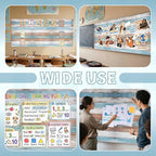 Hahafelt 1.3x39 ft Fabric Bulletin Board Roll Wood Grain Bulletin Board Non-Woven Reusable Waterproof Erasable Wrinkle Resistant Fabric Roll for Background Decor DIY Craft