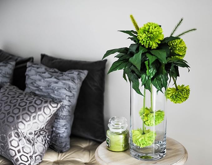 WGVI Quality Thick Weighted Clear Cylinder Glass Vases, 4" W x 6" H, Flower Arrangement Glass Candle Holders Wedding Centerpieces Terrarium Planter Pen Brush Storage Container, Bulk Wholesale, 18 Pcs
