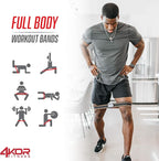 4KOR Fitness Resistance Loop Band Set, Perfect for Crossfit, Yoga, Physical Therapy, and Booty Building