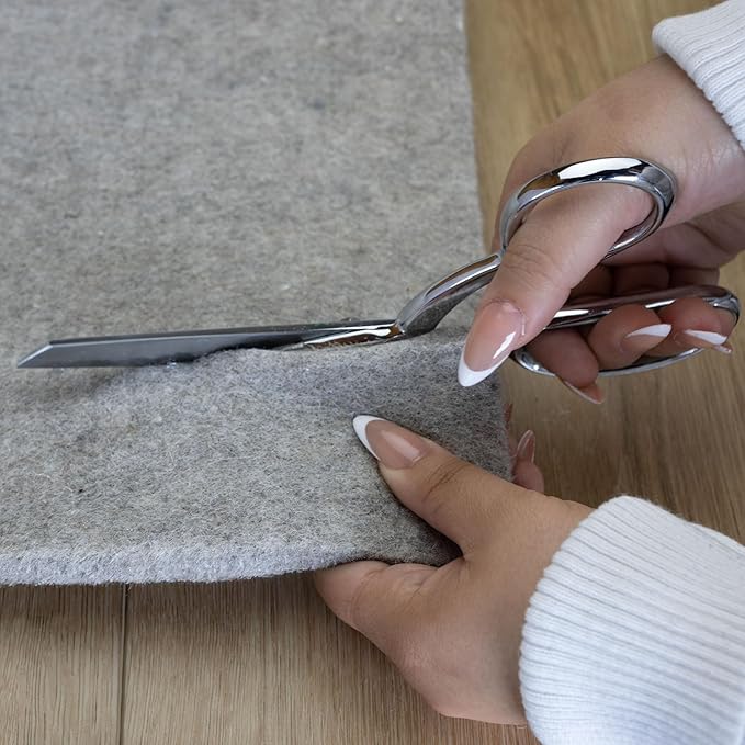 RUGPADUSA - Eco-Plush - 8'x12' - 1/2" Thick - 100% Felt - Luxurious Cushioned Rug Pad - Available in 3 Thicknesses, Many Custom Sizes