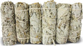 White Sage Sticks Pack of 6, Sage Smudge Kit 4'' Long Dried Sage Sticks for Meditation, Smudging and Cleansing, Getting Rid of Negative Energy, Sustainably Grown California Sage