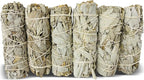 White Sage Sticks Pack of 6, Sage Smudge Kit 4'' Long Dried Sage Sticks for Meditation, Smudging and Cleansing, Getting Rid of Negative Energy, Sustainably Grown California Sage