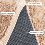 Rugs for Living Room 5x7, Soft Shaggy Modern Shag Area Rug for Bedroom, Upgrade Non-Slip Plush Fluffy Carpet for Kids Boys Girls Room Home Decor Aesthetic, Camel
