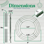 2-Pack 8 Inch Wire Wreath Frame – Round Metal Wreath Form with Ring Design for DIY Crafts, Floral Projects, and Home Decor – Dark Green Wire Frame for Christmas Holiday & Weddings